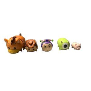 Disney Tsum Tsum Toy Story Vinyl Figure Set Woody Buzz Mike Pig Bullseye Mix Lot